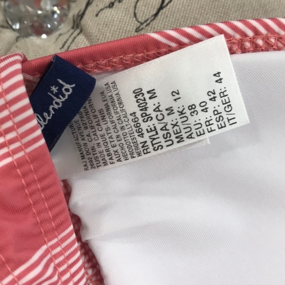 Splendid Longline Stripe Tie Back Bikini Top - Picture 5 of 6